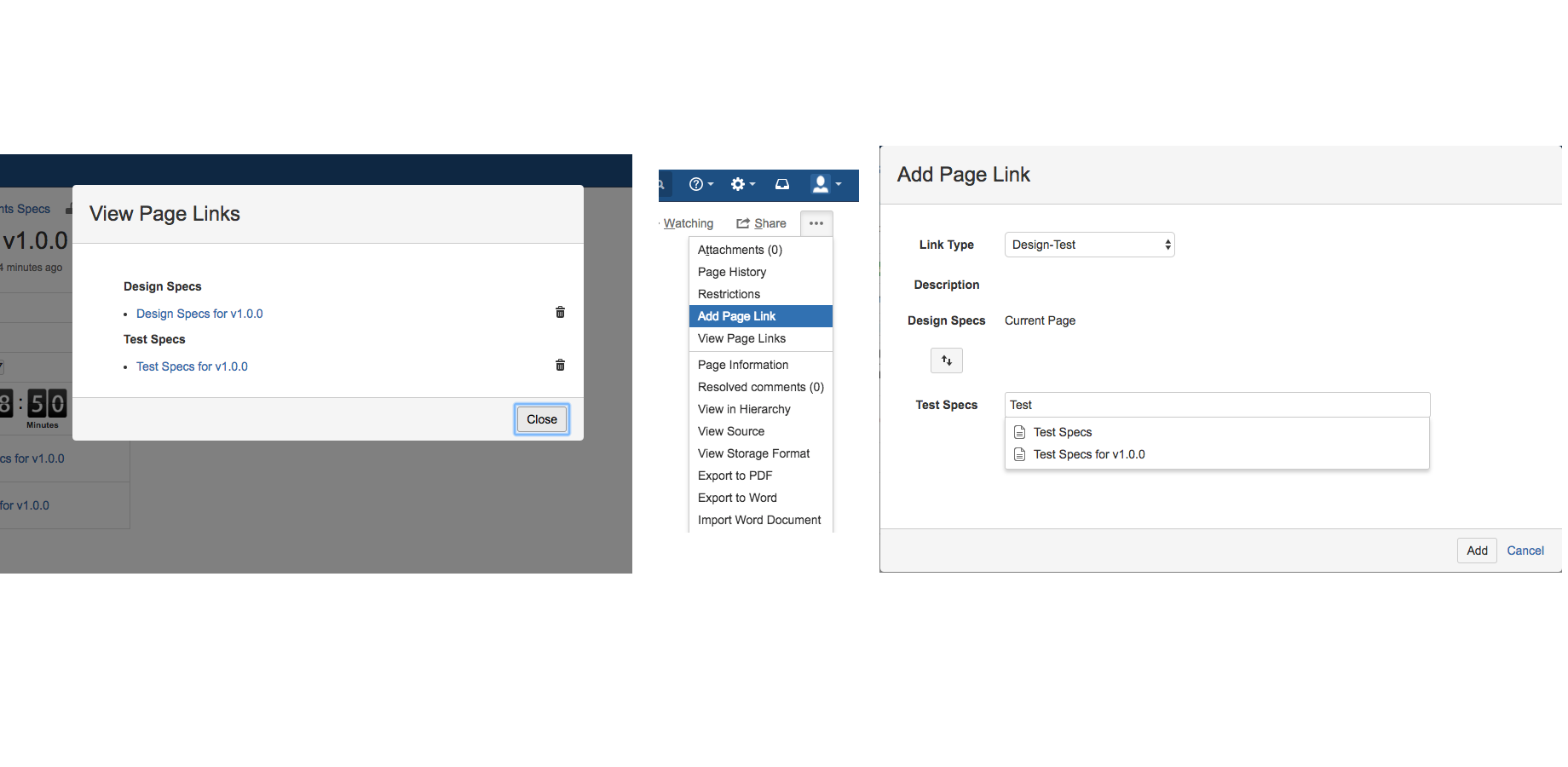 Easy and intuitive way to add/view page links