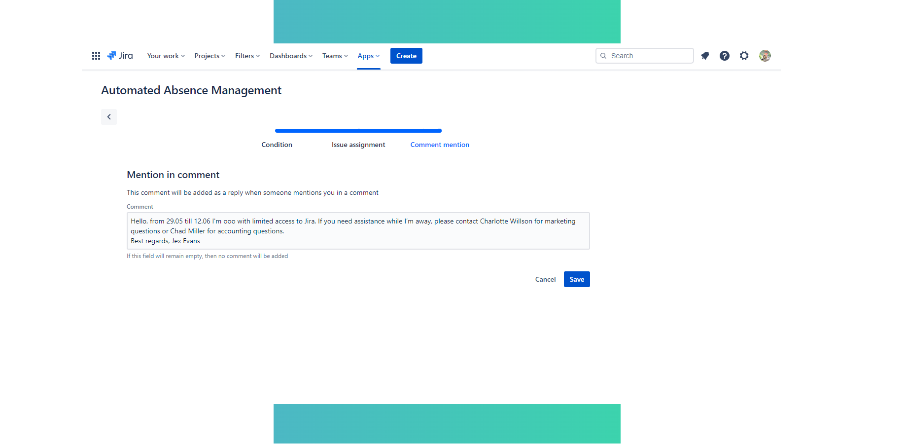 Step 3 - Comment mentions