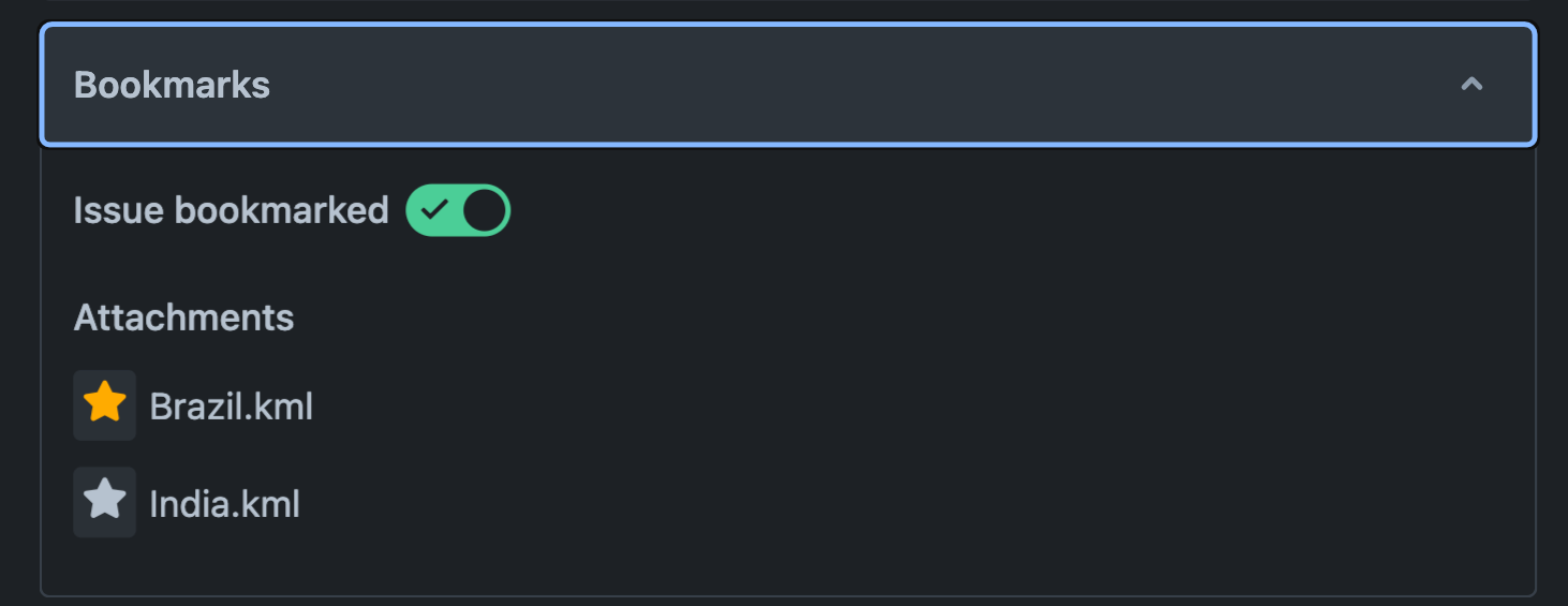 Bookmark an issue or an attachment
