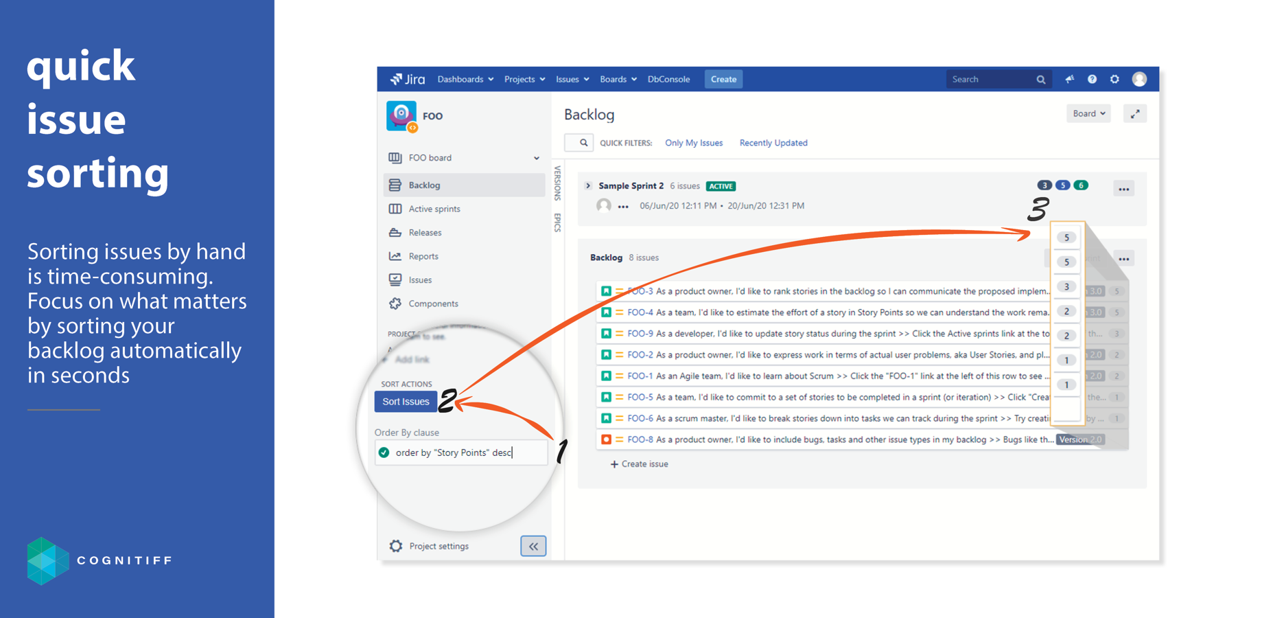 Sort your Jira issues with ease and speed