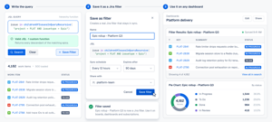 Write a query with any extended function, save it as a real Jira filter, and put it on any dashboard.