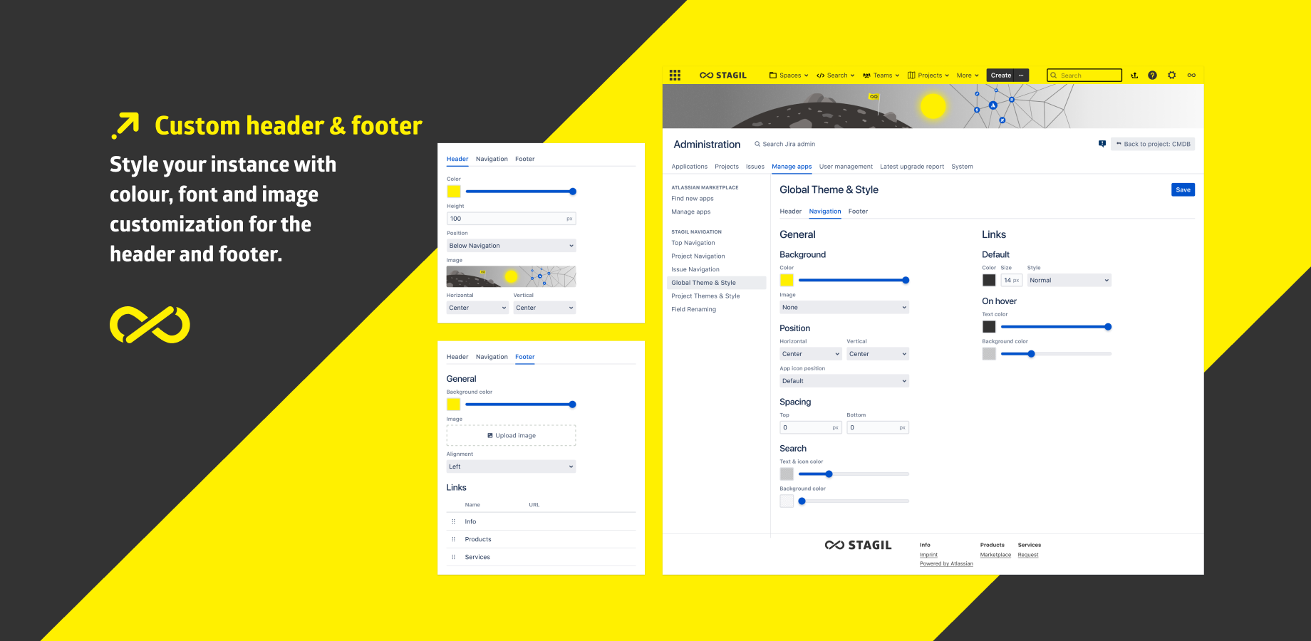 Enhanced Header and Footer