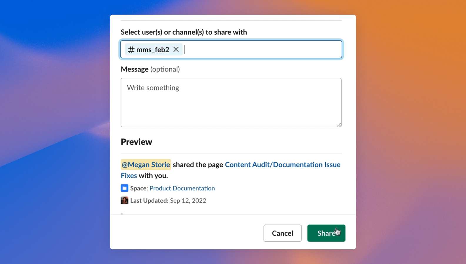 Share knowledge quickly in Slack