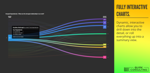 Dynamic, interactive charts allow you to drill down into the detail, or roll everything up into a summary view.