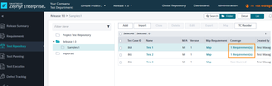 In Zephyr Enterprise, map your test cases with your User Stories.