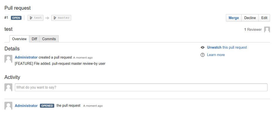 Push your changes and pull request will appear