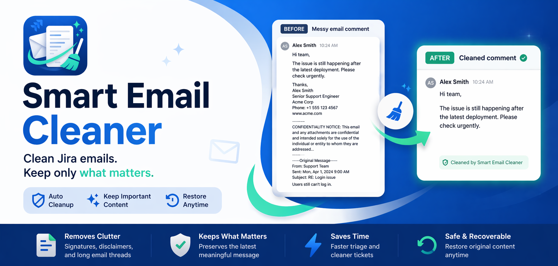 Smart Email Cleaner | Atlassian Marketplace