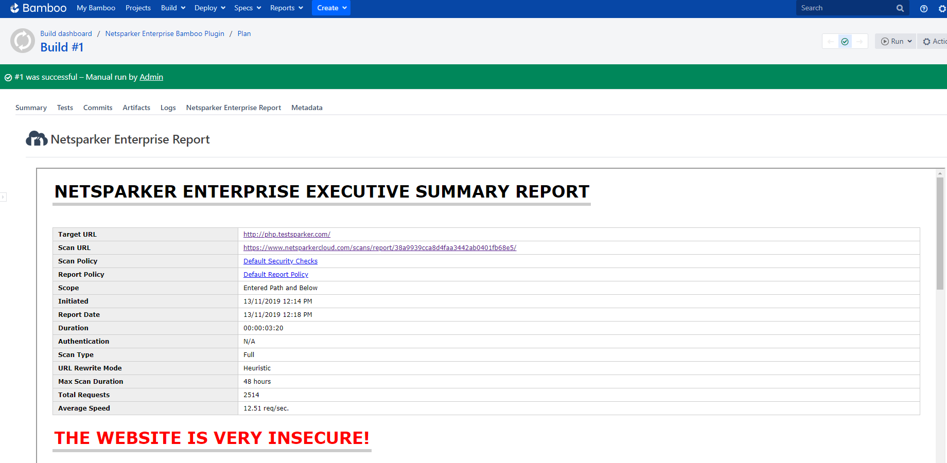 Scan Report