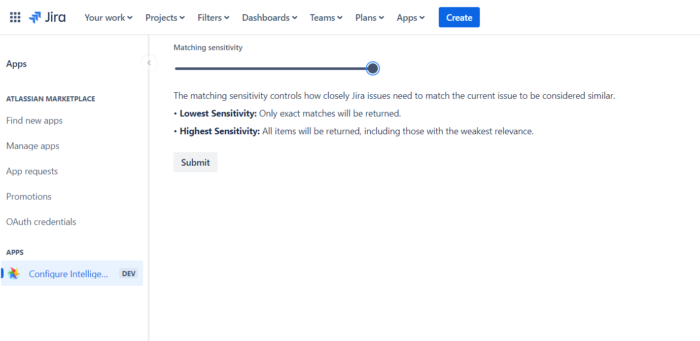 Customizable Matching Sensitivity