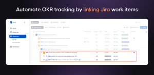 Automate OKR tracking by linking Jira work items