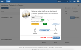 Onboarding dialog for a new project