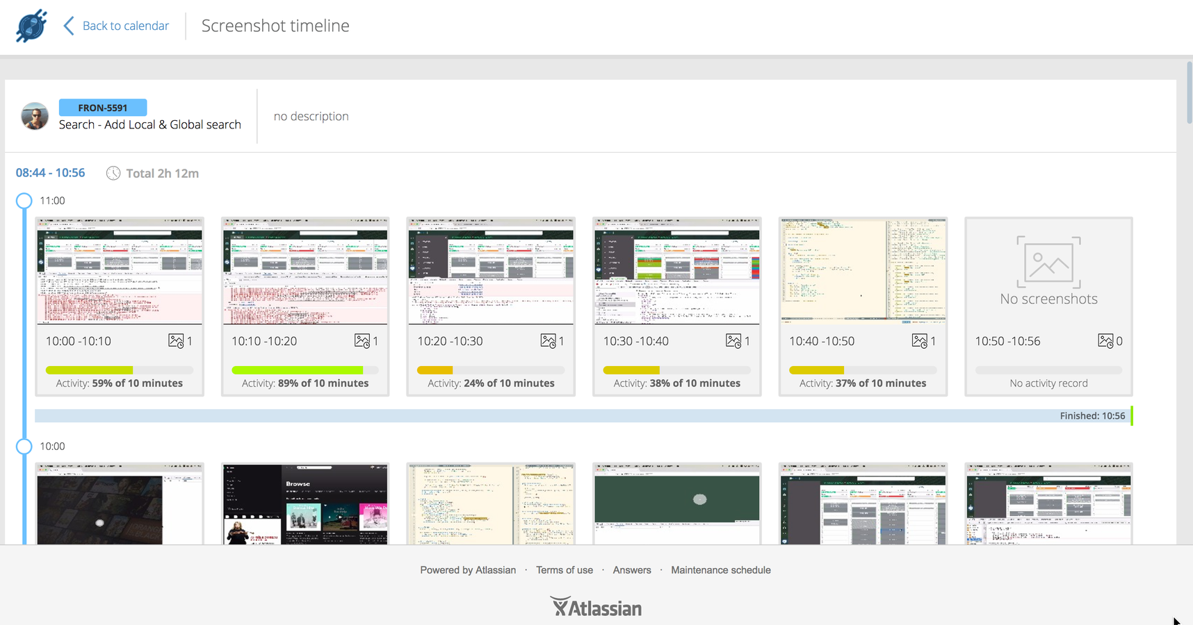 Detailed reports