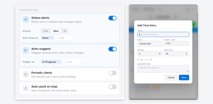 Automations and manual time entries