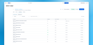 Control coverage for SOC 2, with each control showing how many captured changes count as evidence for it. The same view switches to ISO 27001, J-SOX, HIPAA, NIST CSF and PCI DSS.