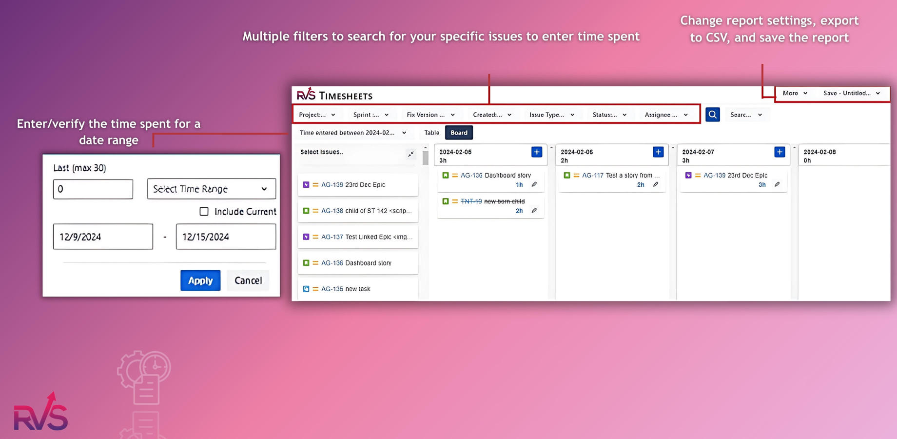 Jira Timesheet