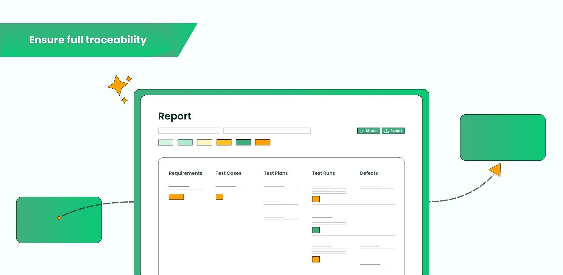 Track detailed testing progress with varied reports