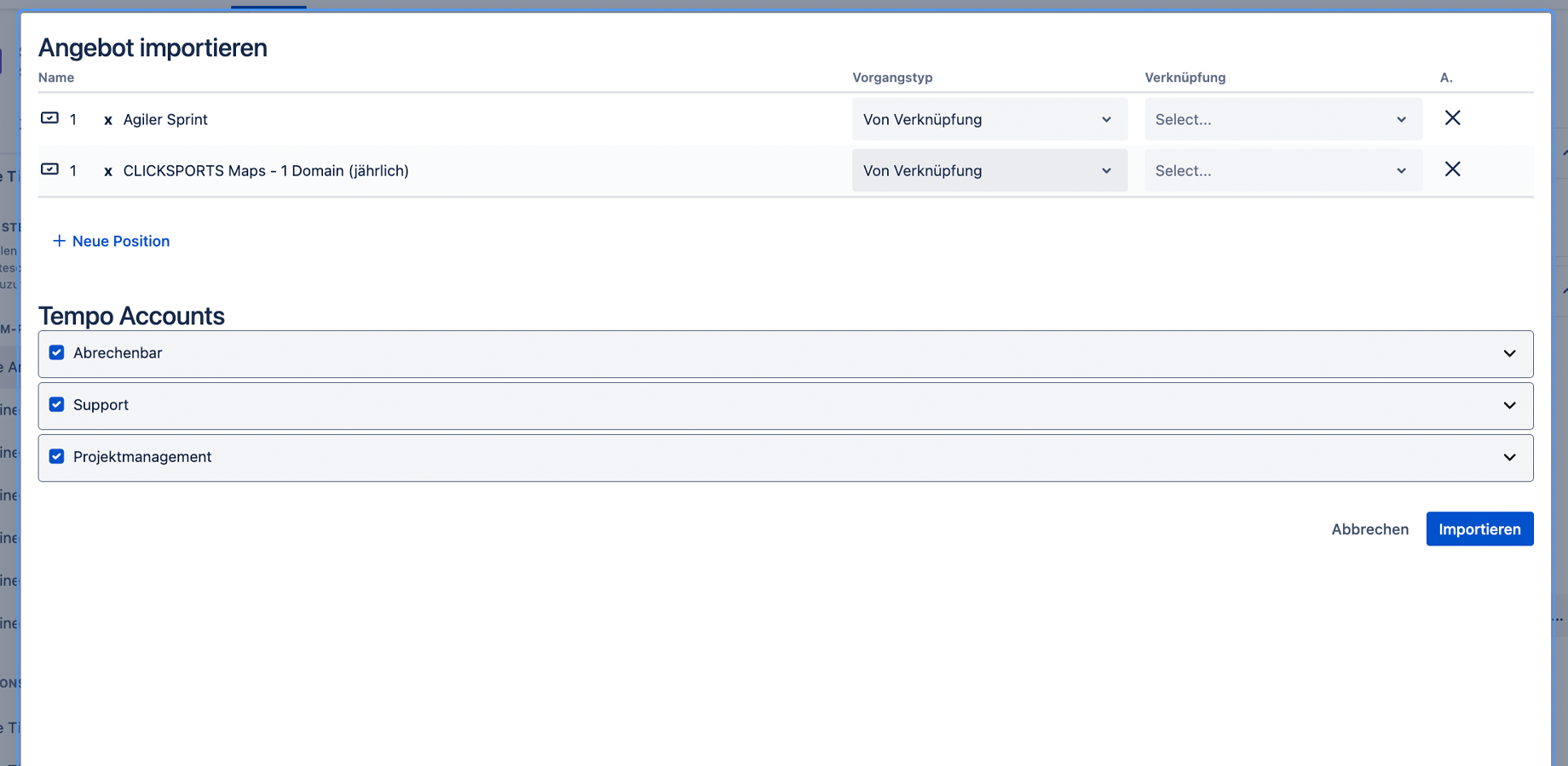 Angebote aus Lexoffice importieren