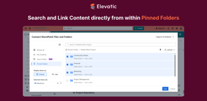 Search and Link Content directly within your Pinned Folders