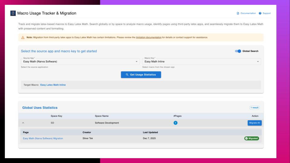 Migrate to Easy LaTeX Math easily