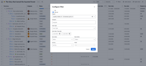 Set the scope of your portfolio - manually or using a JQL query for a more advanced search.