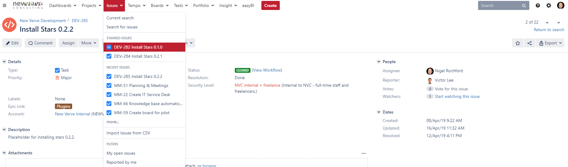 View your starred issues