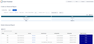 Group your worklogs by Sprints or simple customfields (single list, single user picker, single group picker, checkboxes)