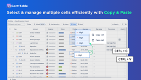 Select and manage multiple cells efficiently with Copy & Paste using hotkeys 