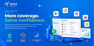 Revyz extends backup, restore, and Explorer to Jira apps Xray, Tempo, JMWE, JSU, and Approval Path, with automated backups, granular restore, and drift tracking for Xray. More coverage, same confidence.