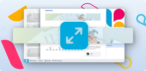 Images and PDFs can be viewed in a full screen mode on the interactive Linchpin touch displays.