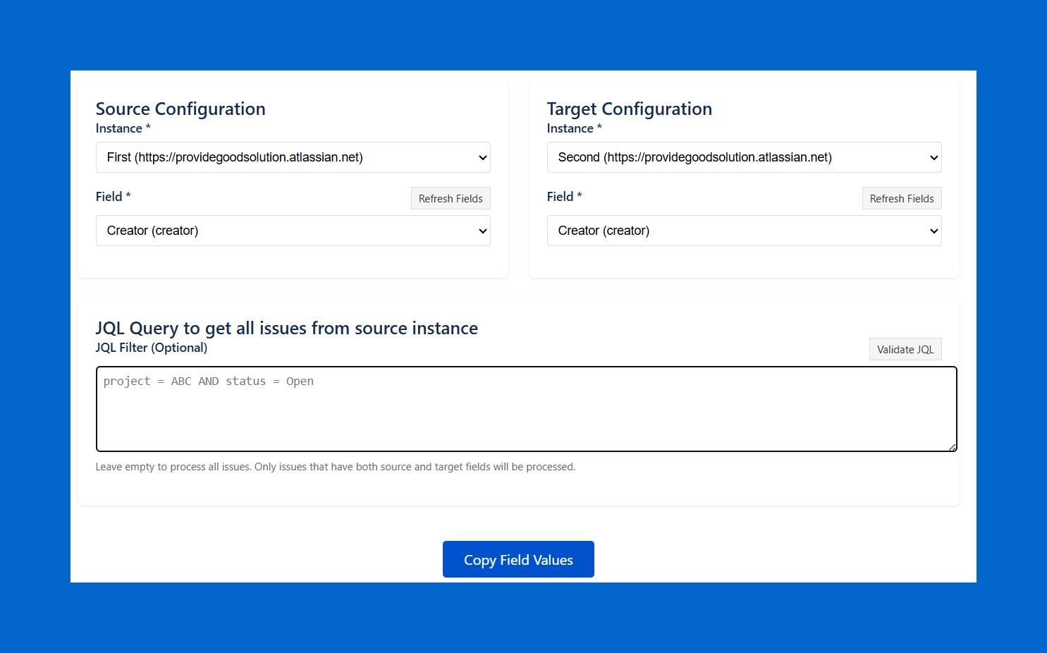 System to custom field, local to remotesite