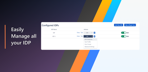 Easily manage all your Identity Providers (IdP)