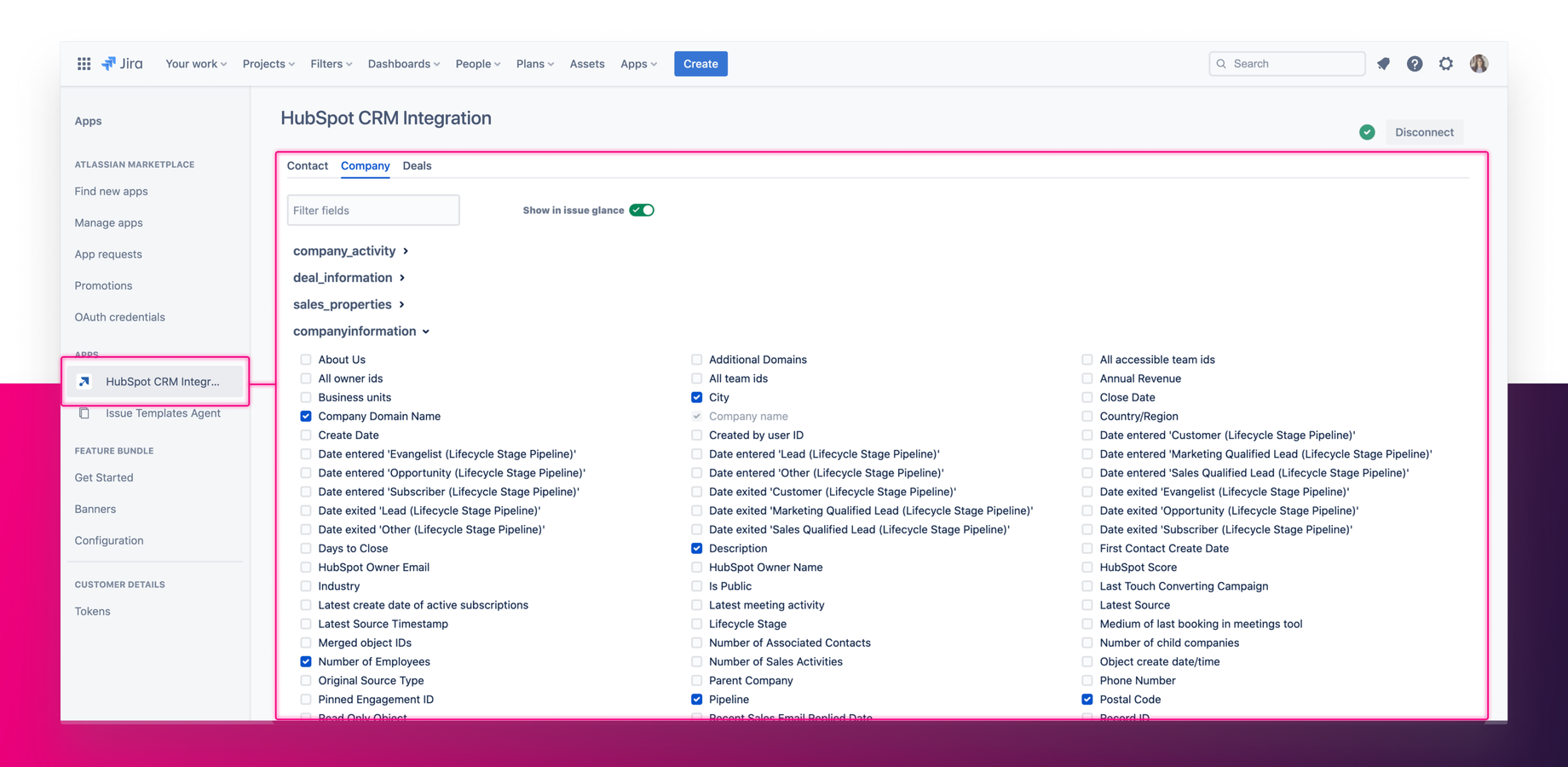HubSpot CRM integration with Jira can upgrade your team work and make it more efficient.
Combine it with HubSpot data and manage Jira tickets better.