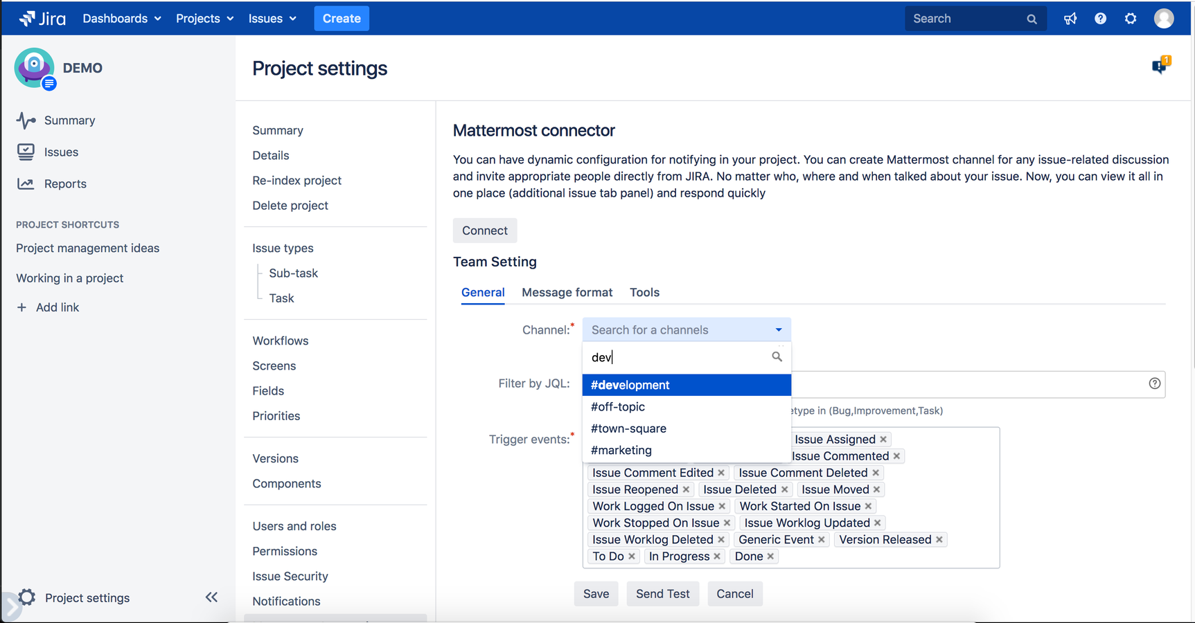 Integrate Mattermost with Jira