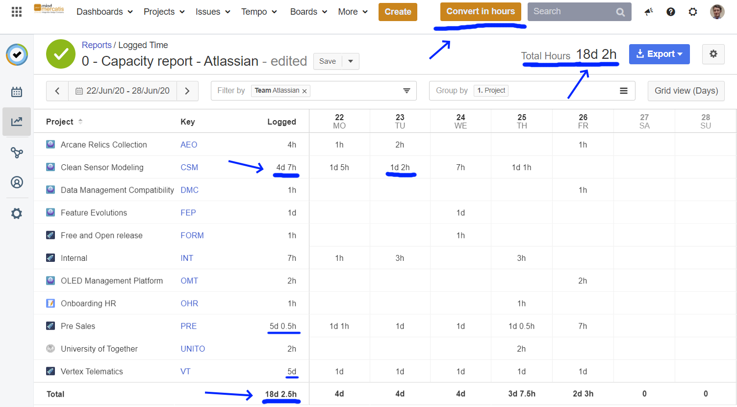 Hours to Man Days for Tempo | Atlassian Marketplace