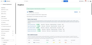 "Worth a closer look" surfaces Healthy pages whose titles suggest they may be dated. One click opens the Rovo agent to check the content directly.