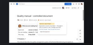Approved on version 4. The page is now on version 5.