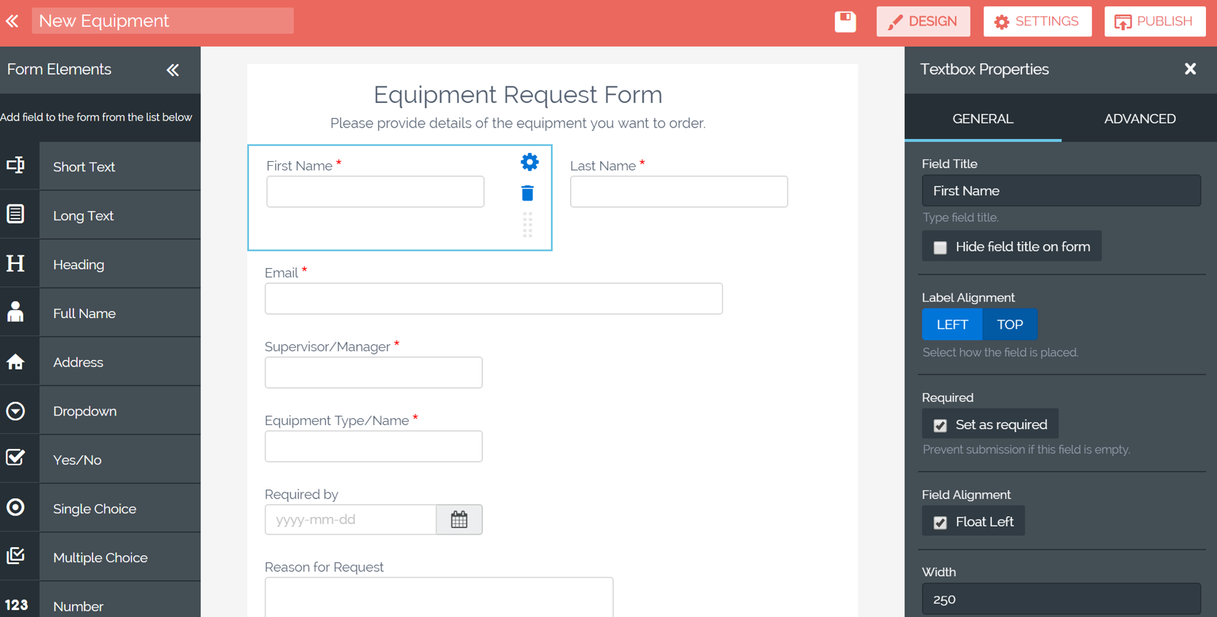 Super Easy Form Builder