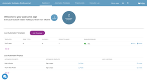 Dashboard, easy access to your templates
