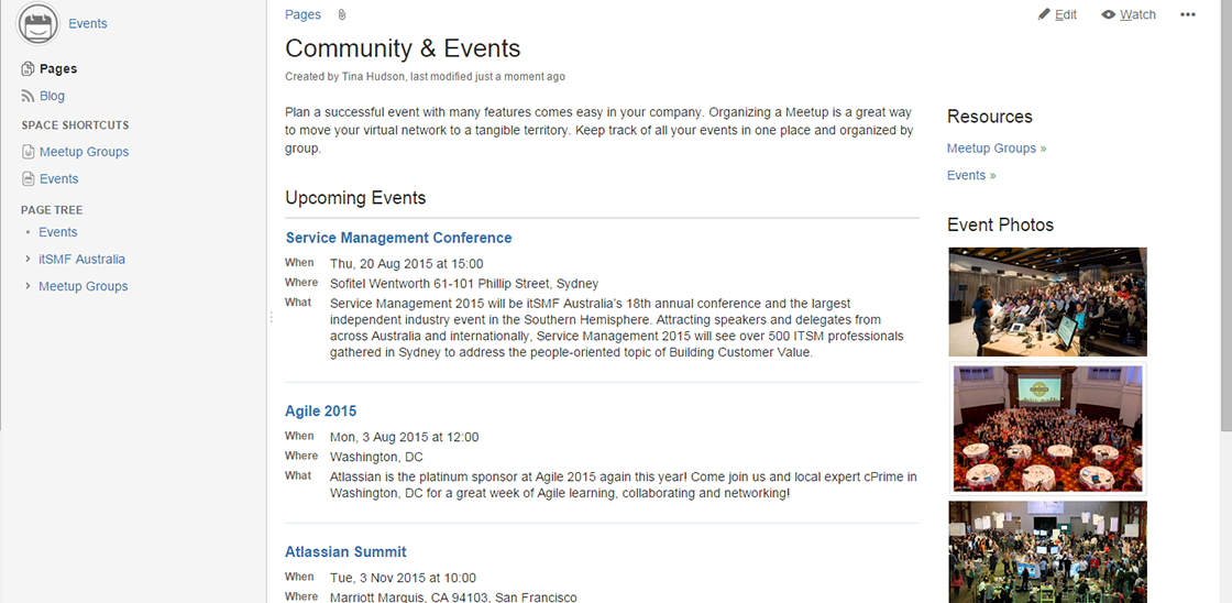 Keep track of all your events in one place