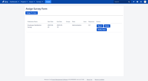 Managing survey form screen