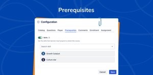 Set course prerequistes 