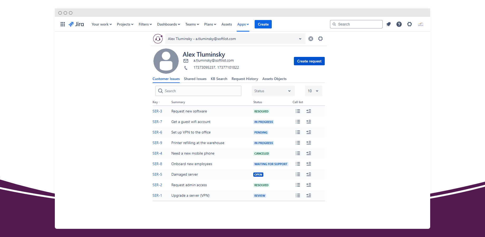 Customer Search and Profile Viewing