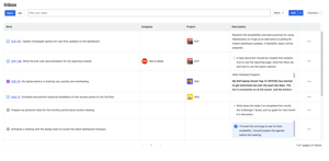 Capture personal tasks, and Jira work items (issues) in the inbox.