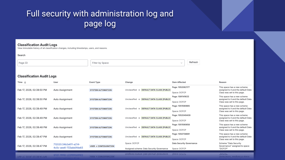 Get full traceability on all changes happening whether in the administration or on your pages