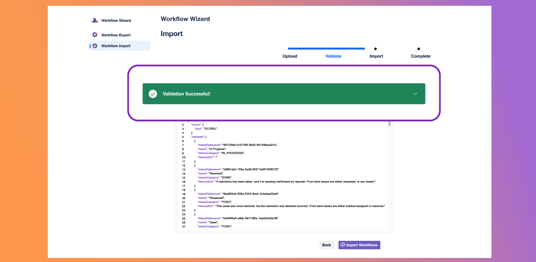 Streamlined Import Process