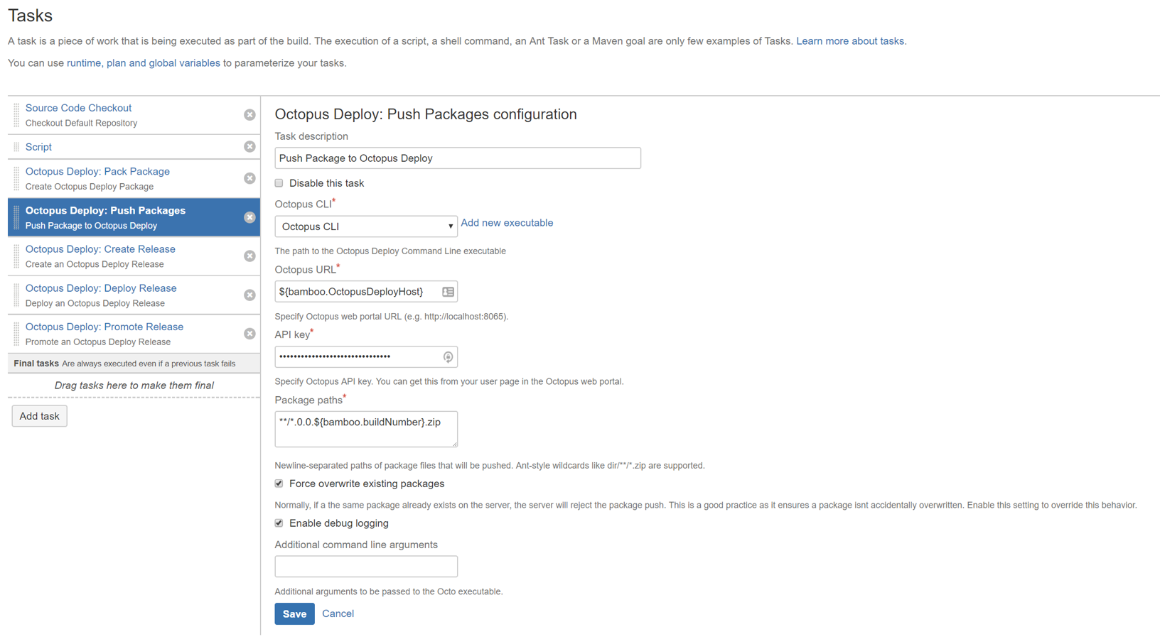 Push Package to Octopus Deploy
