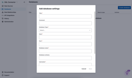 Add and manage database configurations for exporting Jira data to PostgreSQL, MySQL, MariaDB, and other supported databases.