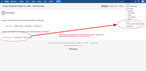 You can allow non administrator users to administrate the app, and select which users can use the notification feature, in the permissions administration page.