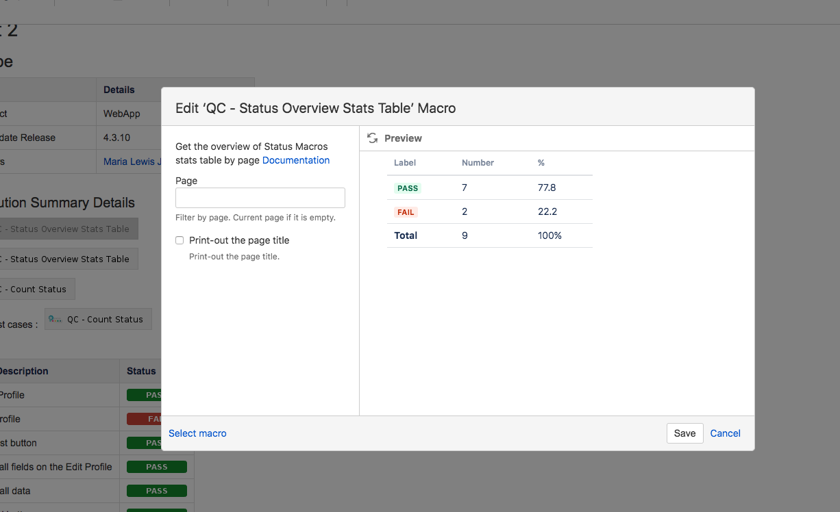 Status Overview