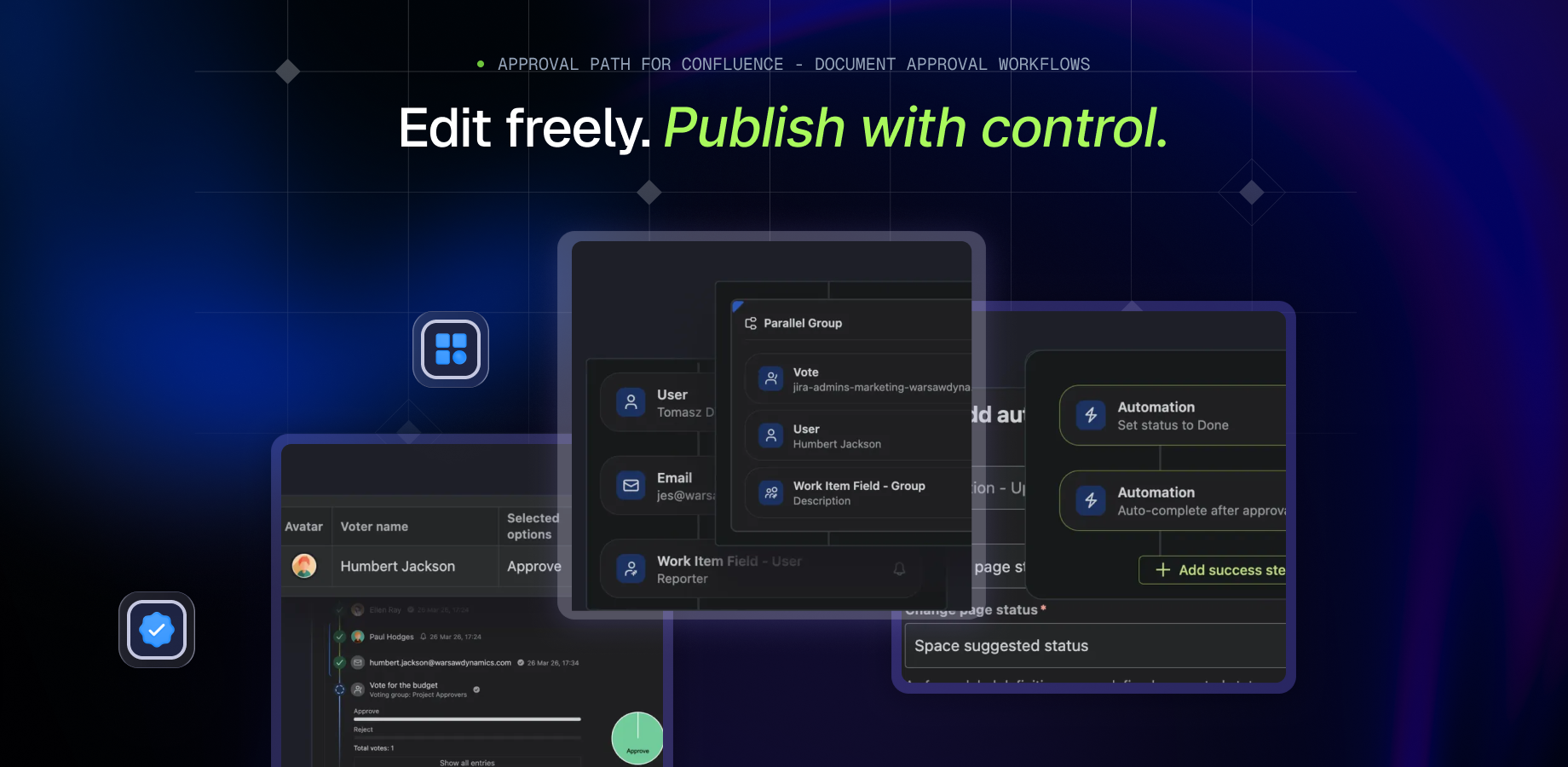 Keep approved content live while teams continue editing drafts, and automatically trigger re-approval when published content changes.